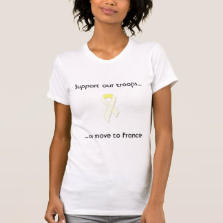 T-shirt le jaune-ruban, soutiennent nos troupes…,… ou