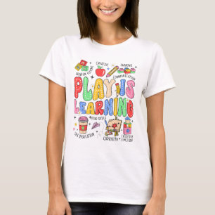 T-shirt Le jeu est l'apprentissage enseignant aux enfants 