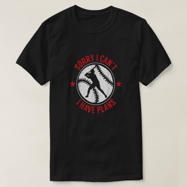 T-shirt Le joueur de baseball ne me gêne pas en regardant  (Design devant)