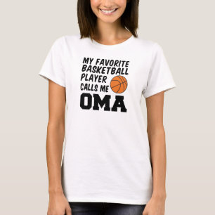 T-shirt Le Joueur De Basket Favori M'Appelle Oma