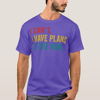T-shirt Le joueur de hockey sur glace planifie à la patino
