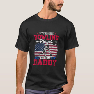 T-shirt Le Joueur du Drapeau Retro USA m'appelle Daddy 4th