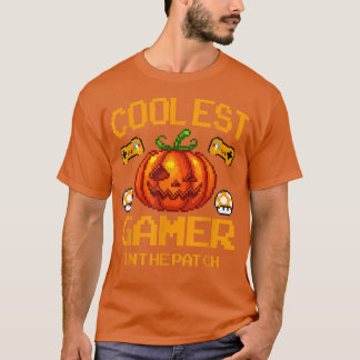 T-shirt Le joueur le plus cool d'Halloween dans le patch d