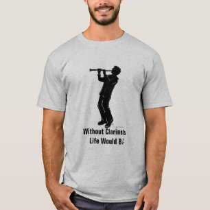 T-shirt Le joueur Silhoutte, la vie de clarinette bflat