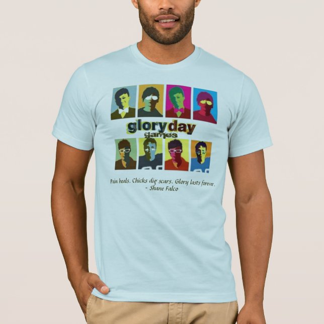 T-shirt Le JOUR 13, jeux, douleur de GLOIRE guérit. Sca de (Devant)