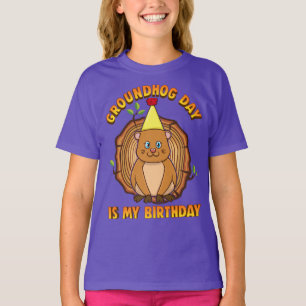 T-shirt Le jour de Groundhog est mon anniversaire