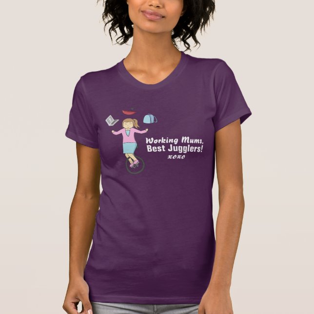 T-shirt Le jour de mère heureux - maman heureuse de (Devant)
