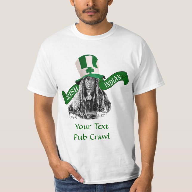 T-shirt Le jour de St Patrick irlandais d'Indien (Devant)
