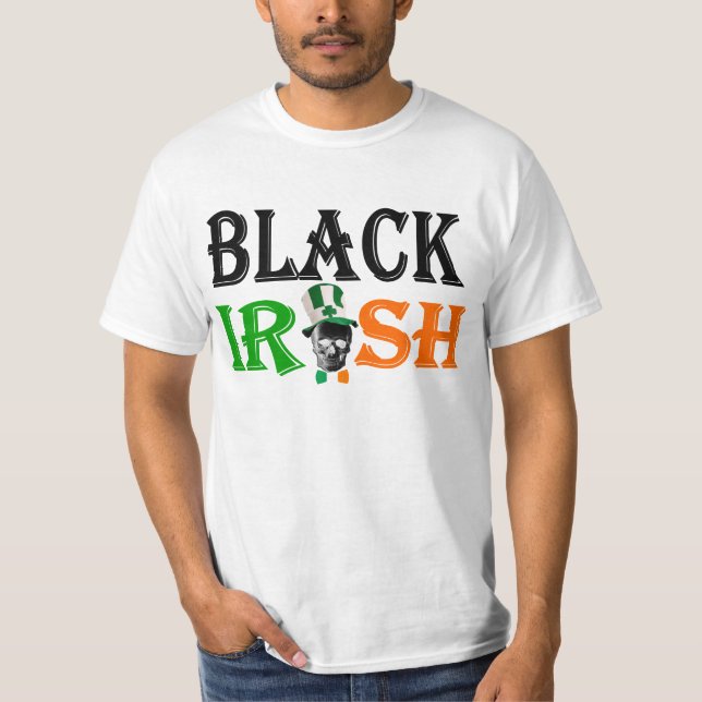 T-shirt Le jour de St Patrick irlandais noir d'Irlandais (Devant)