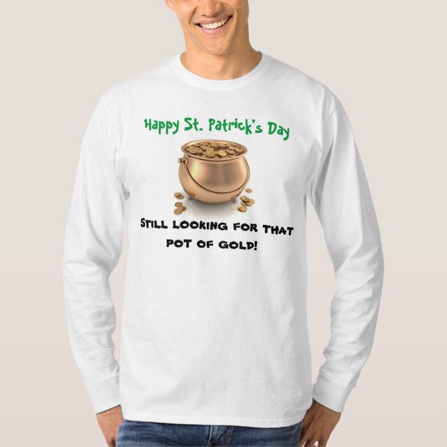 T-shirt Le JOUR de ST PATRICK, POT de chemise d'OR (Devant)