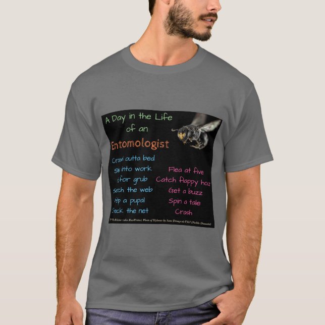 T-shirt Le jour des entomologistes (révisé) par RoseWrites (Devant)