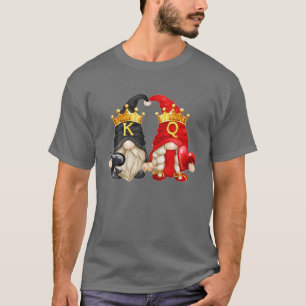 T-shirt Le Jour Des Valentines Gnome Le Roi Des Pique Et L