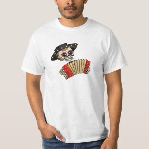 T-shirt Le jour du mariachi mort d'EL de squelette