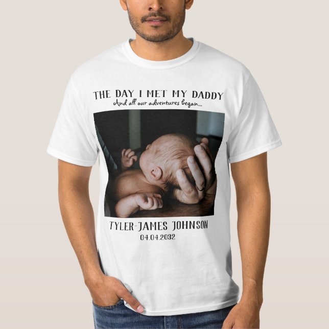 T-shirt Le jour où j'ai rencontré mon père Photo première  (Devant)