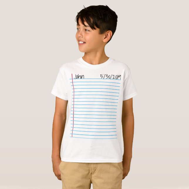 T-shirt Le jour passé de la chemise de signature d'école (Devant entier)