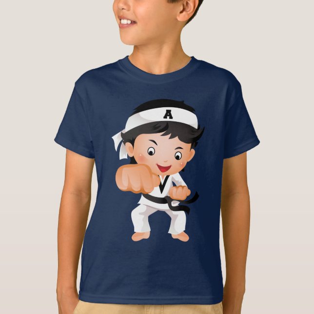 T-shirt Le karaté badine le tee - shirt foncé (Devant)