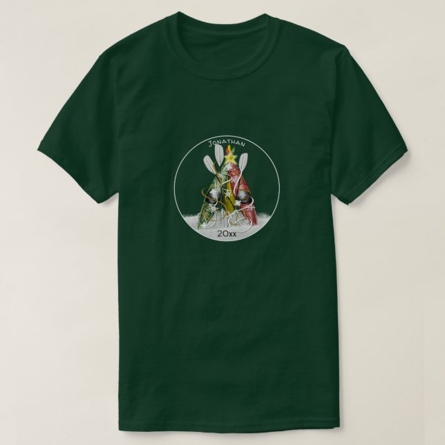 T-shirt Le Kayak Christmas Tree personnalisé kayak (Design devant)