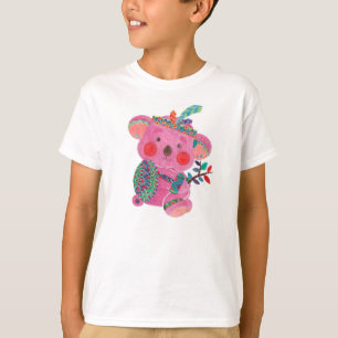 T-shirt Le koala rose