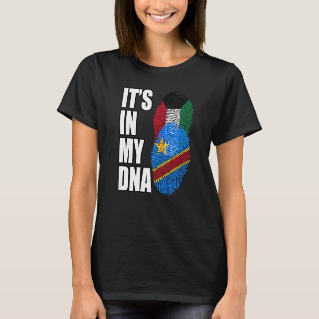 T-shirt Le Koweït Et Le Congo Démocratique Mélangent Le Pa (Devant)