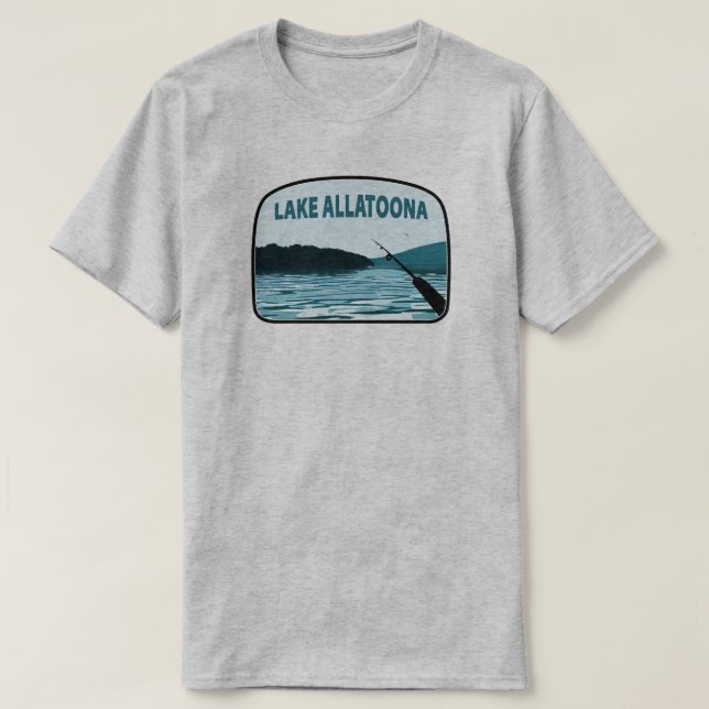 T-shirt Le lac Allatoona Georgia Rod de pêche (Design devant)