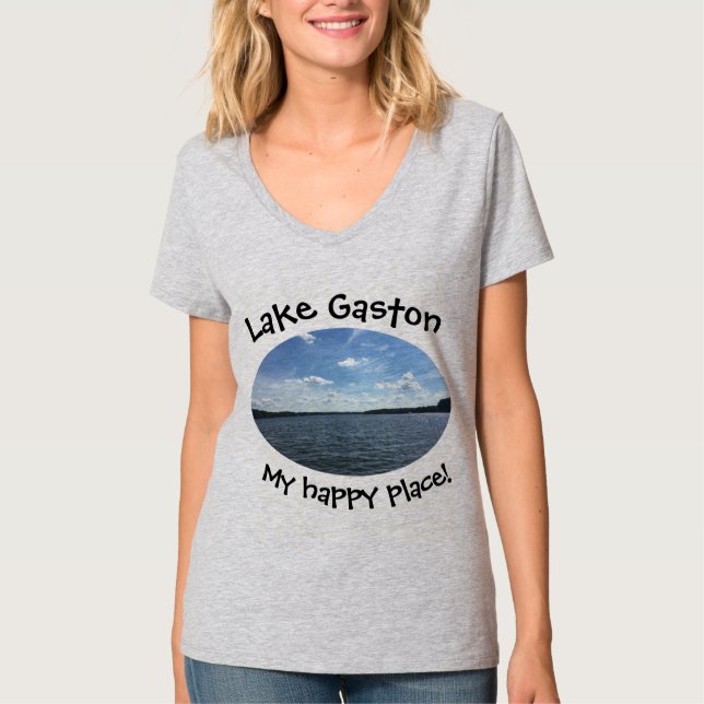 T-shirt Le lac Gaston, ma jupe à la place heureuse (Devant)