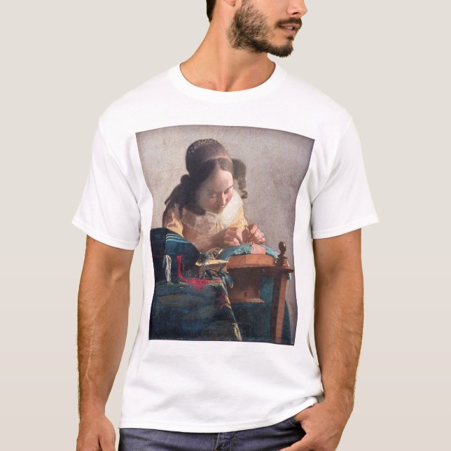 T-shirt Le Lacemaker, Johannes Vermeer, 1669-1670 (Devant)