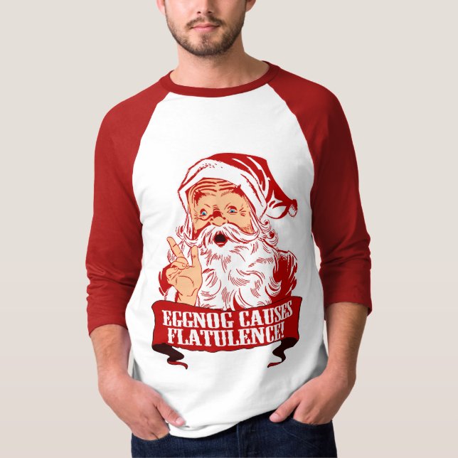 T-shirt Le lait de poule cause la flatulence (Devant)