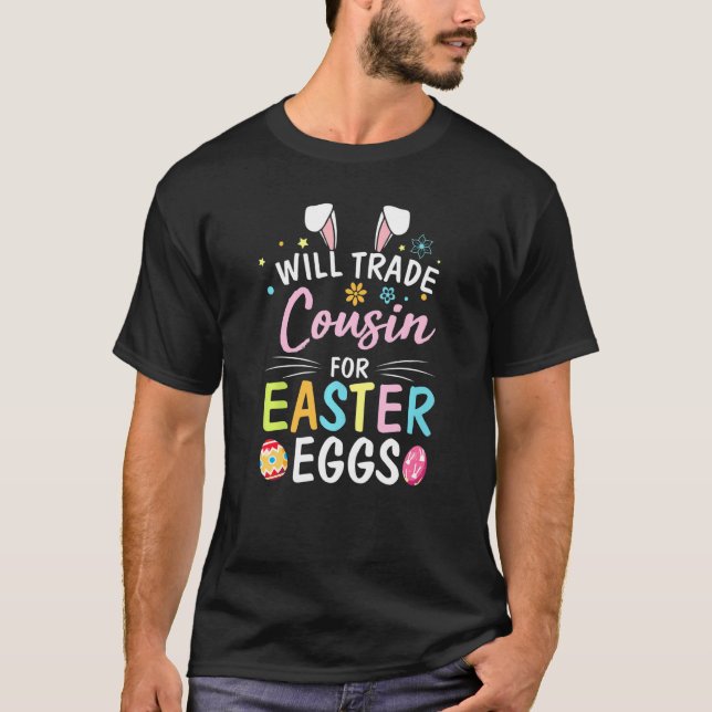 T-shirt Le Lapin Fleur Étoile Va Échanger Du Cousin Pour L (Devant)