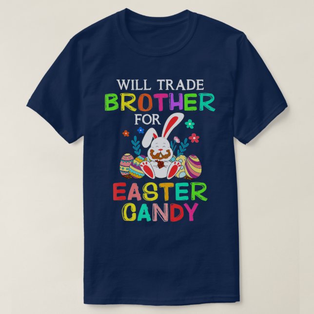 T-shirt Le Lapin Mange Des Oeufs De Chocolat Vont Échanger (Design devant)
