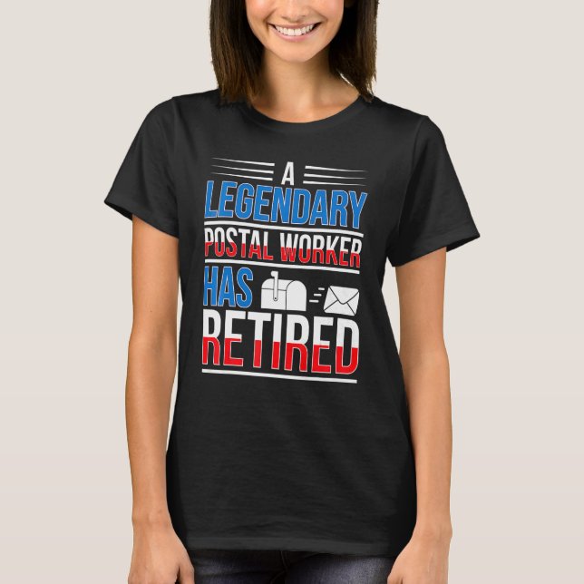 T-shirt Le Légendaire Employé De La Poste A Retraité Mailm (Devant)