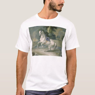 T-shirt Le levade "Leal" blanc d'en d'étalon, 1721