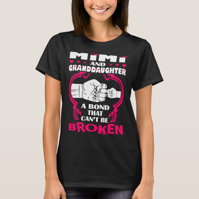 T-shirt Le lien Mimi et de petite-fille qui biseautent (Devant)