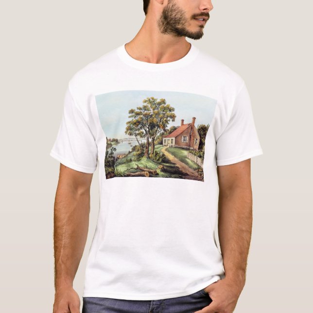T-shirt Le lieu de naissance de Washington à la crique de (Devant)