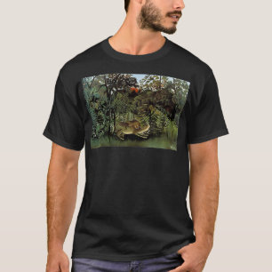 T-shirt Le lion affamé et l'antilope par Henri Rousseau