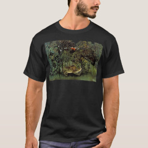 T-shirt Le lion affamé et l'antilope par Henri Rousseau