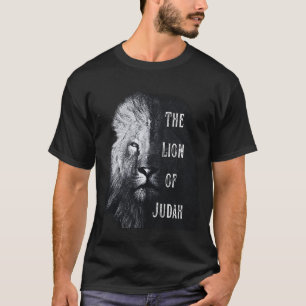 T-shirt Le Lion de Juda Jésus-Christ Grunge Noir