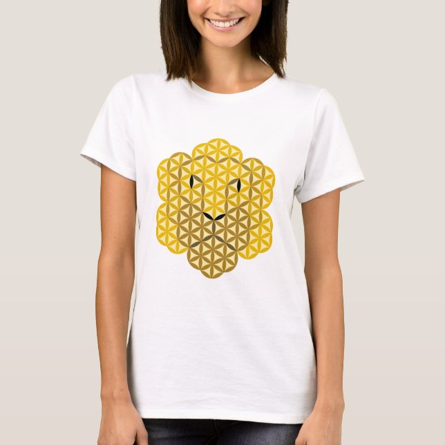 T-shirt Le Lion De Vie - mâle Alpha, 06, Animaux Sacrés. (Devant)