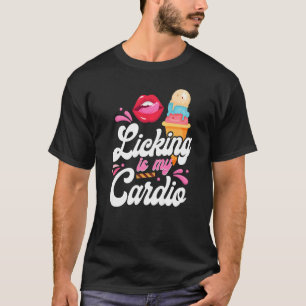 T-shirt Le Lique De Cône De Crème De Glace Est Mon Cardio
