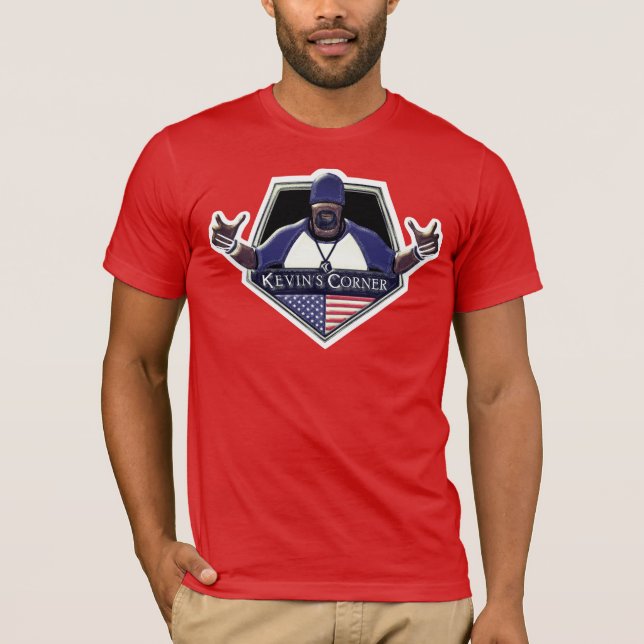 T-shirt Le logo de Kevin avec le drapeau américain (Devant)
