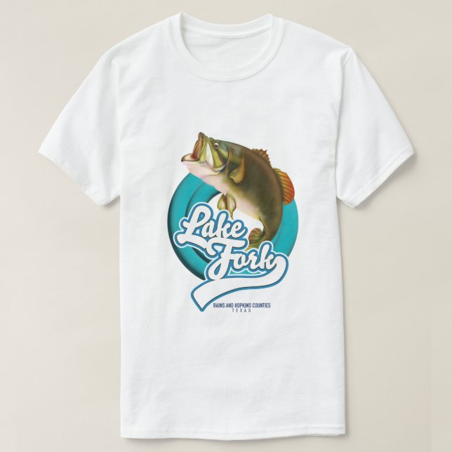 T-shirt Le logo de Lake Fork Texas Fishing. (Design devant)