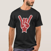 Le logo de rouge de signe de roche