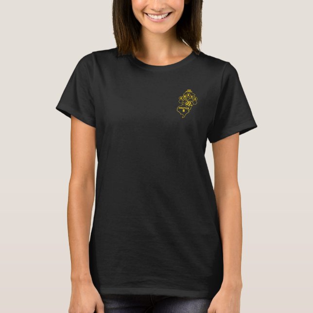 T-shirt Le logo du chapitre B de NJ apparaît sur l'avant (Devant)