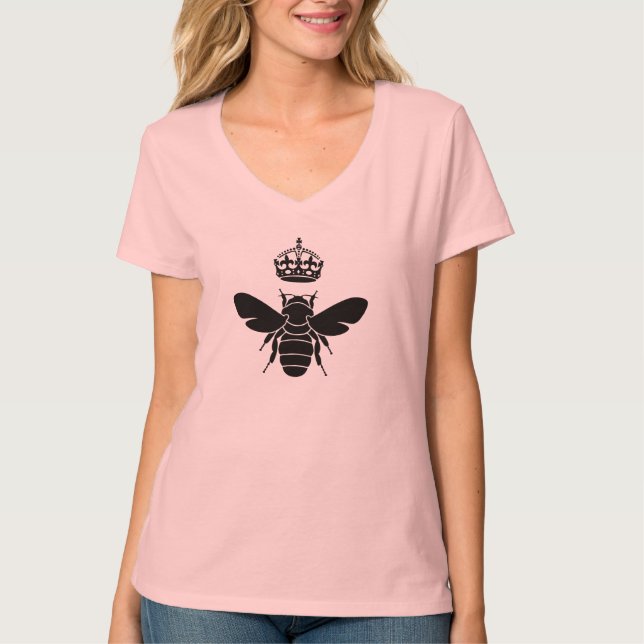T-shirt Le logo noir de reine des abeilles… sont vous une (Devant)