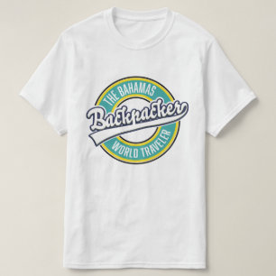 T-shirt Le logo rétro du voyageur du monde des Bahamas Bac