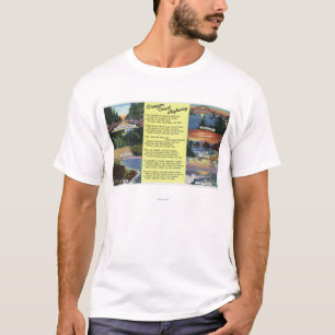 T-shirt Le long de la route de côte de l'Orégon avec un