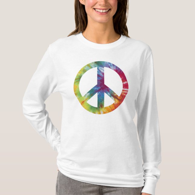 T-shirt Le long tee - shirt gainé de paix des femmes (Devant)
