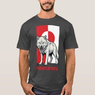 T-shirt Le loup arctique du Groenland n'est pas américain