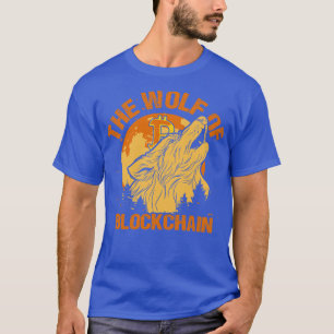 T-shirt Le loup de Blockchain Funny Bitcoin Wall Street P