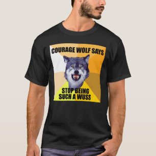 T-shirt Le LOUP de COURAGE indique