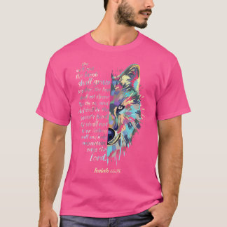 T-shirt Le Loup Et L'Agneau Se Rassembleront - Isaïe